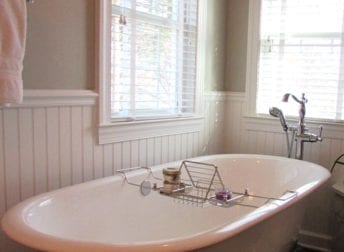 Brighten your bathroom with lighting and color