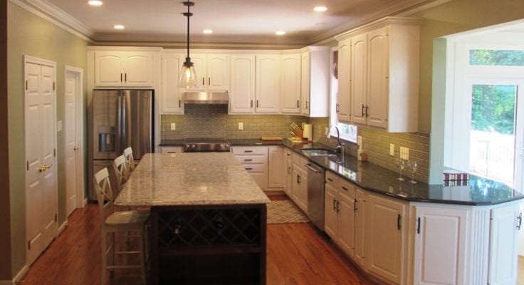 Kitchen remodel in Frederick with green painted walls - Talon Construction