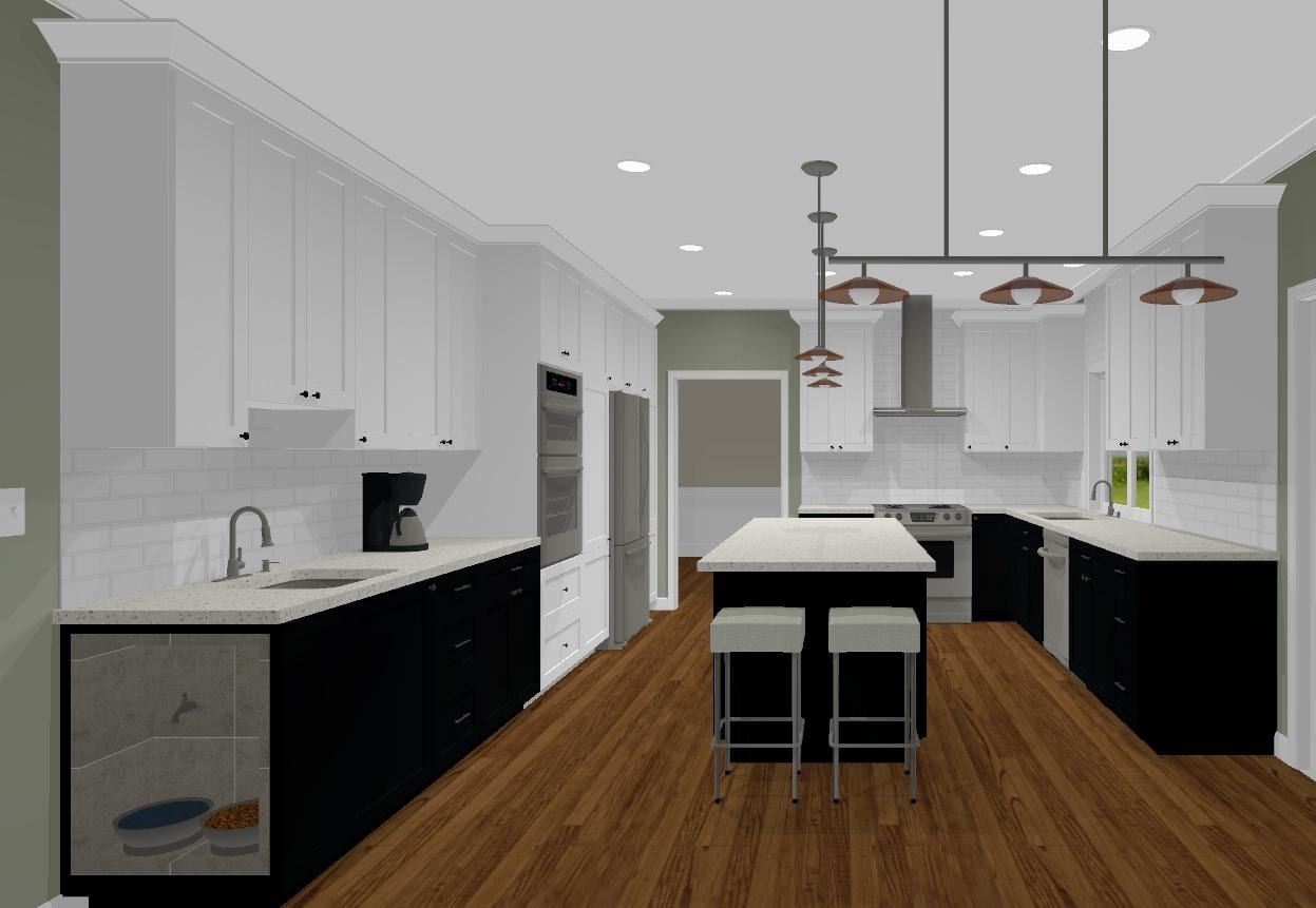  3-D renderings are very helpful to see what your home renovation will look like