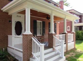 A Baker Park front porch addition in Frederick