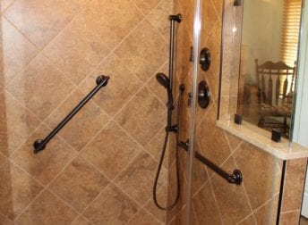 Handicapped accessible bathroom in In-law suite addition