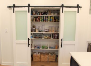 Rolling barn doors for your pantry space