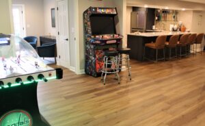 Follow Us on Social Media to see finished basement remodels!